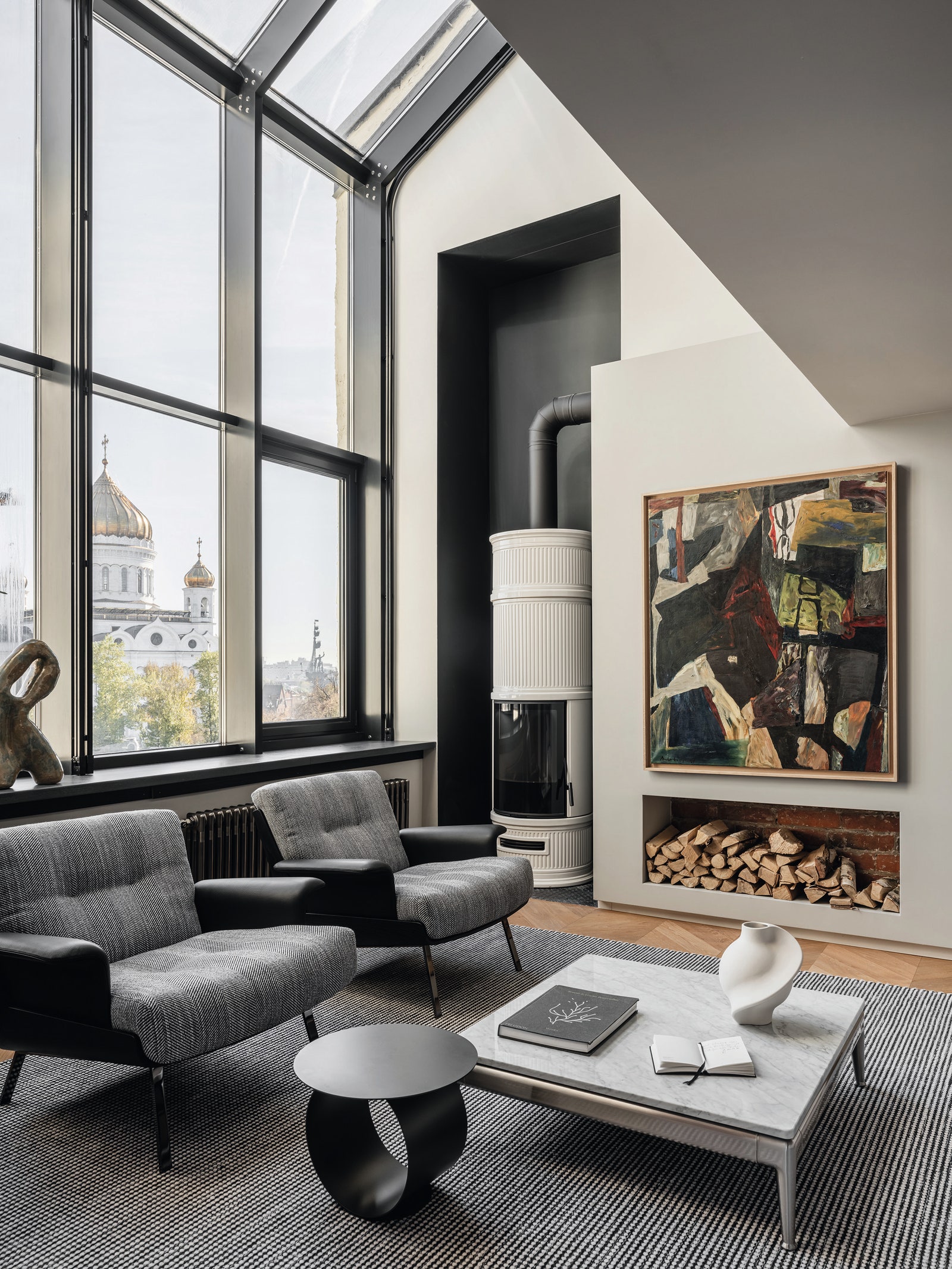 莫斯科市中心鲍里斯·乌博列维奇  博罗夫斯基设计的阁楼丨俄罗斯莫斯科丨鲍里斯·乌博列维奇  博罗夫斯基及其团队-8