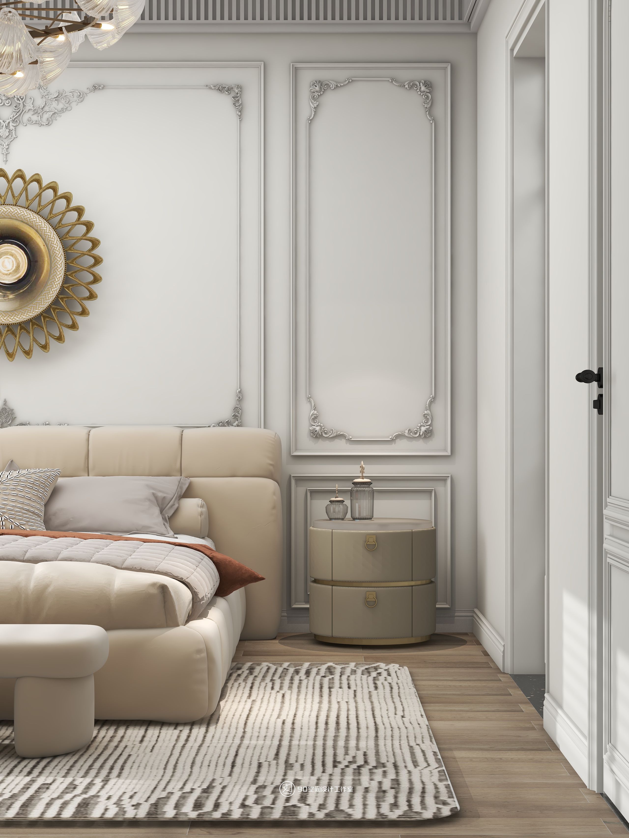 125㎡法式风,寻找家中氛围感丨90空间设计-29