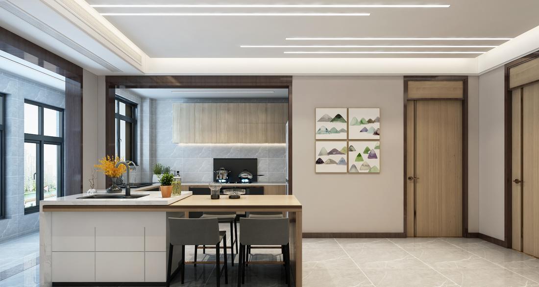 现代简约无主灯设计-3