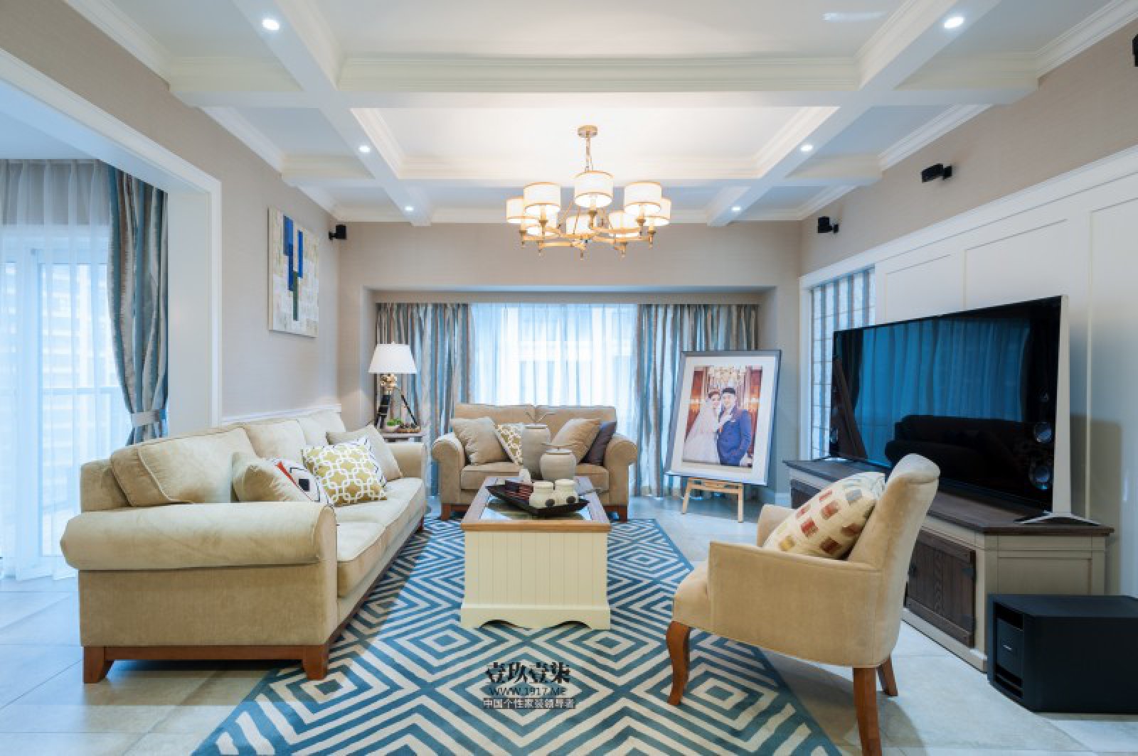 143㎡摩登美式住宅设计-9