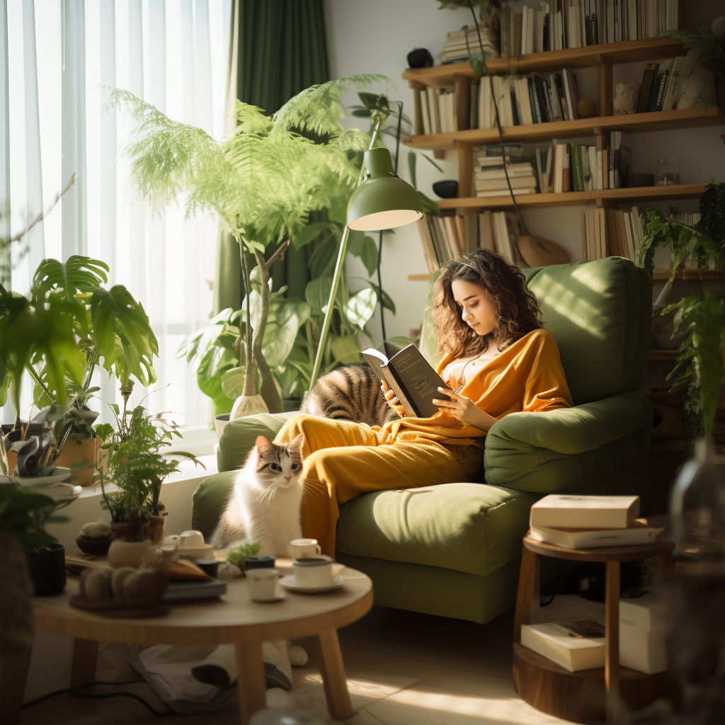 黄绿搭配空间-14