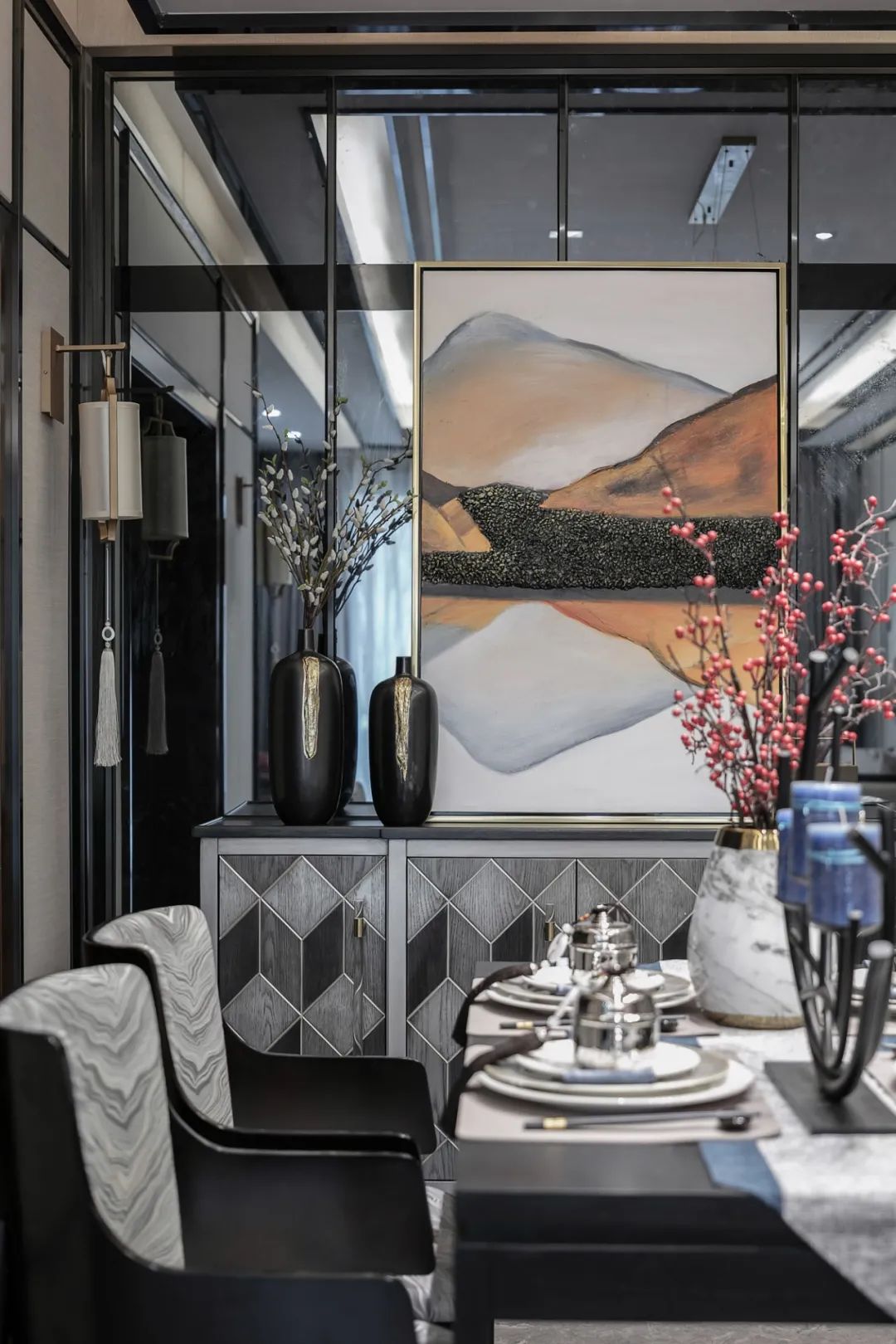 聚商公园一号新中式样板间丨中国贵阳丨米洛映象-37