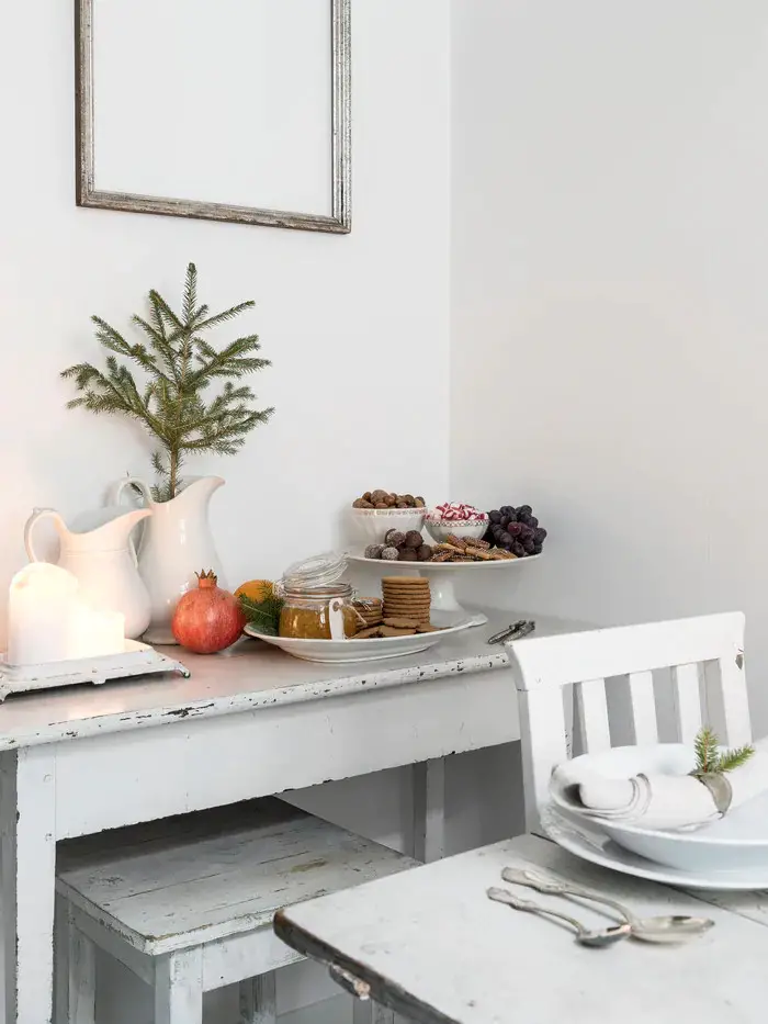 瑞典 60 平米租赁公寓的白色圣诞-8