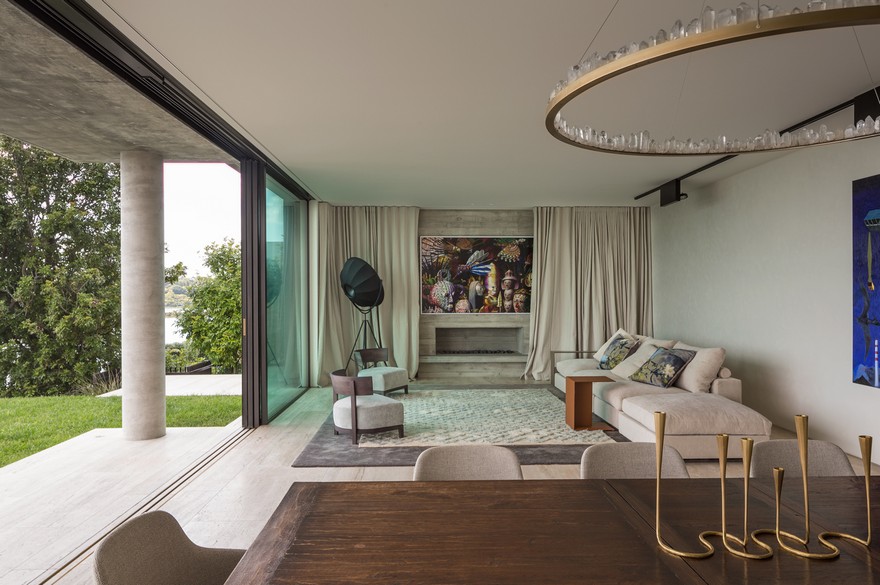 Massive Concrete Home on a Cliff Above Hobson Bay-13