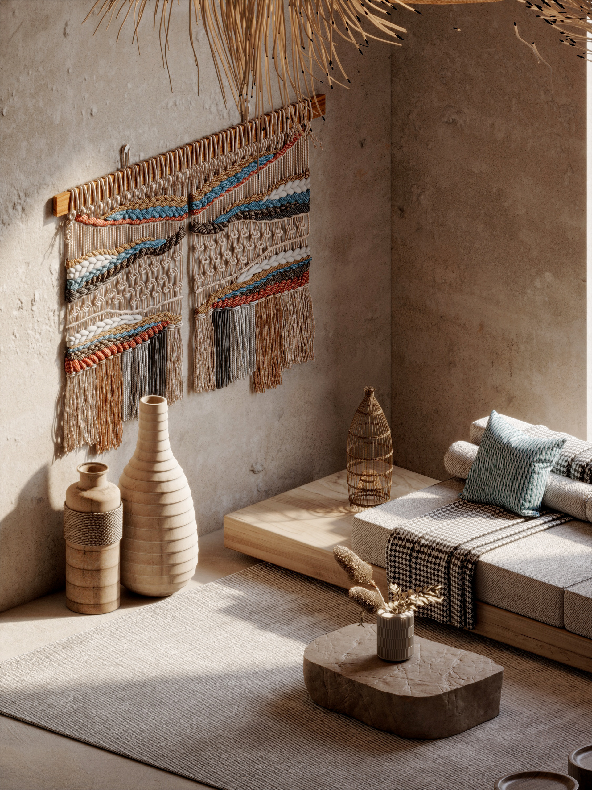 客厅与侘寂风内饰丨沙特阿拉伯-8