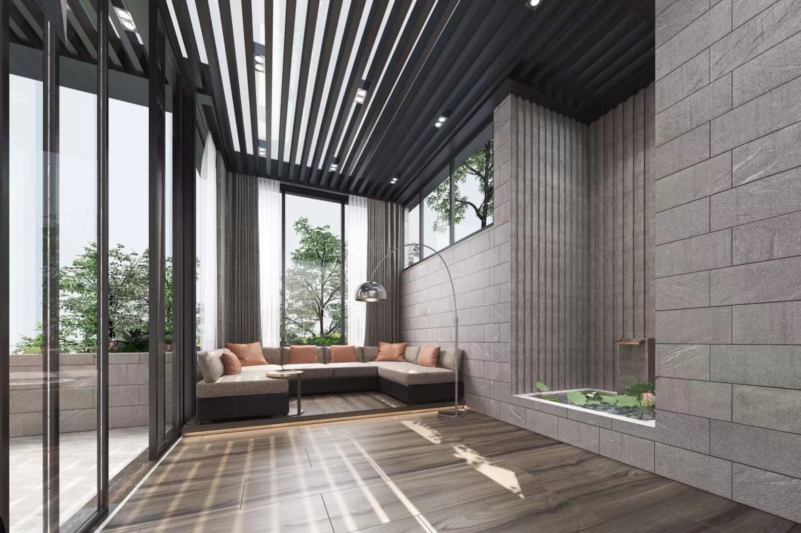 黑白灰极简摩登主义别墅住宅-15