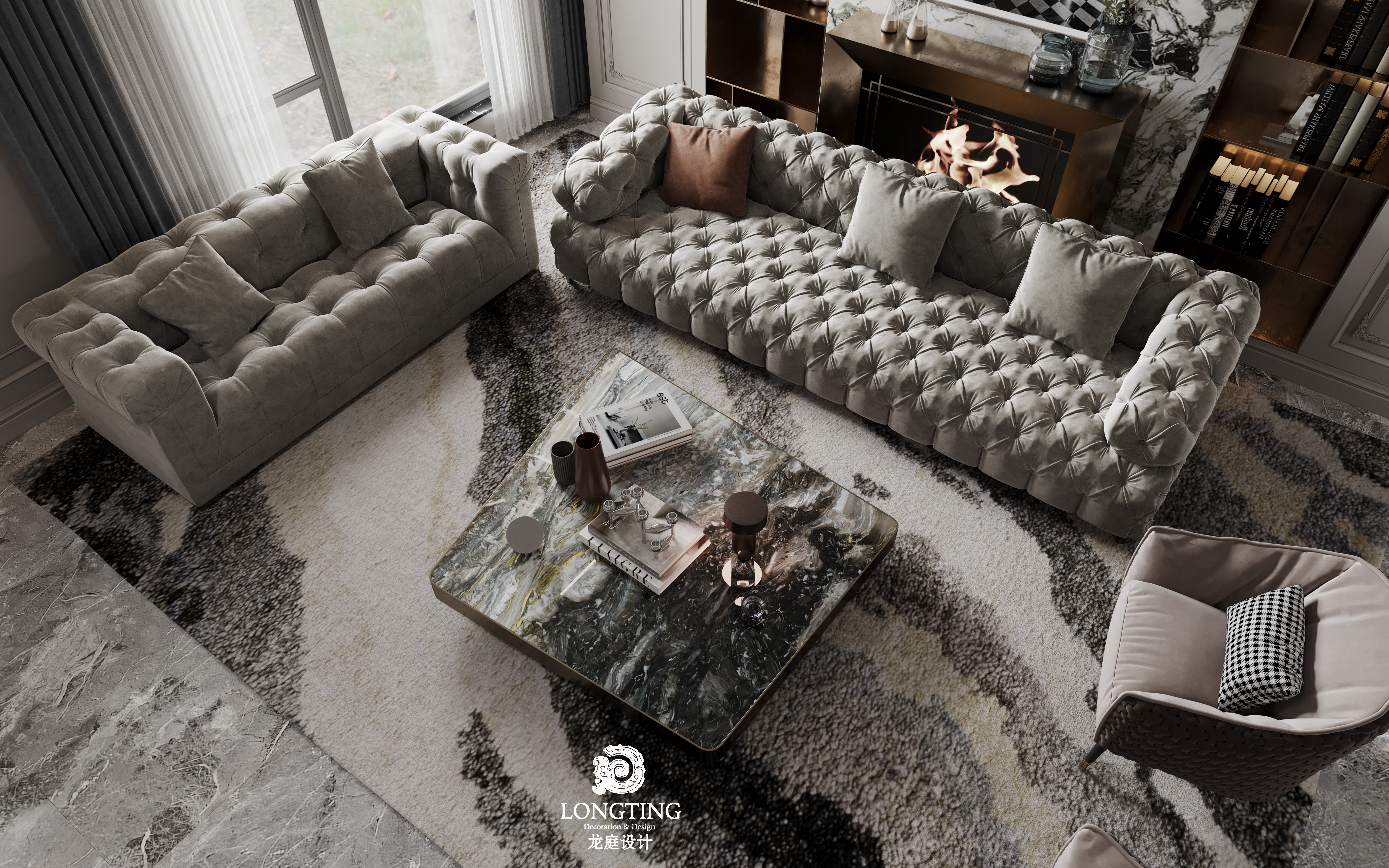 深色系法式空间-14