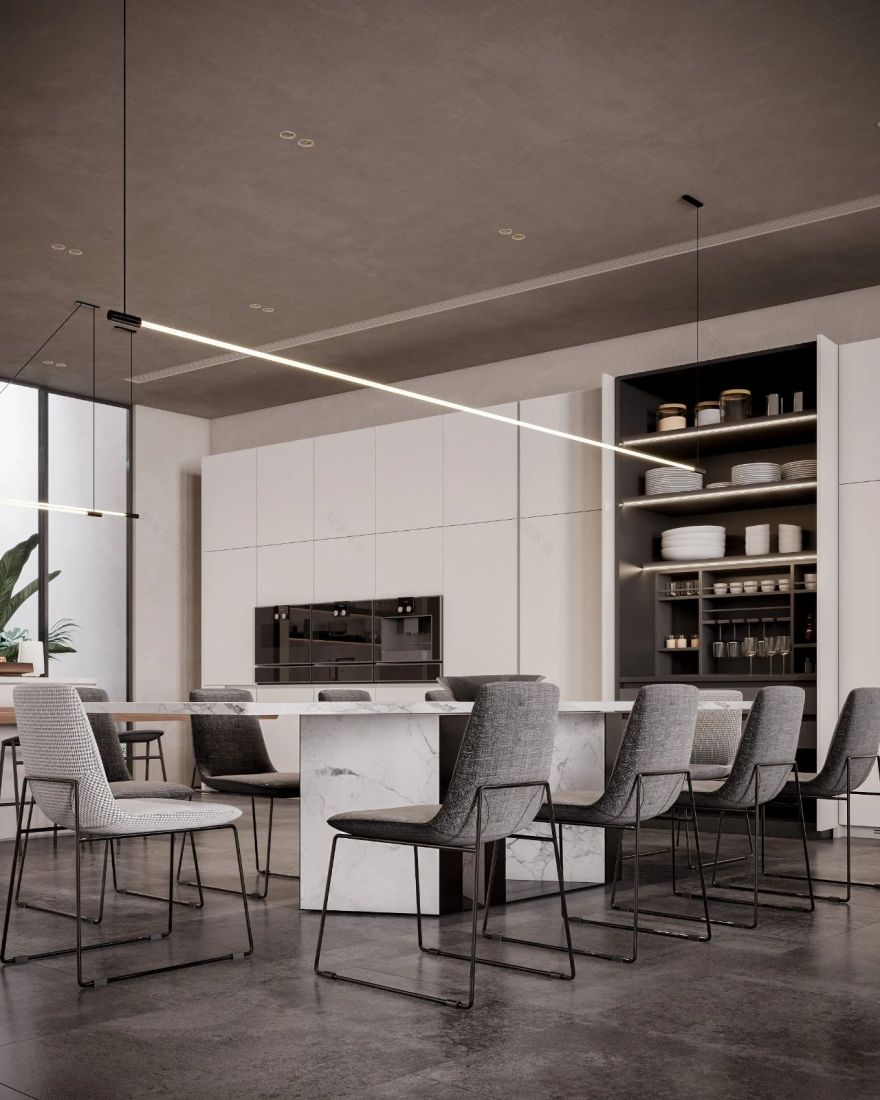 504㎡三层极简别墅设计丨LeQB Architects-13