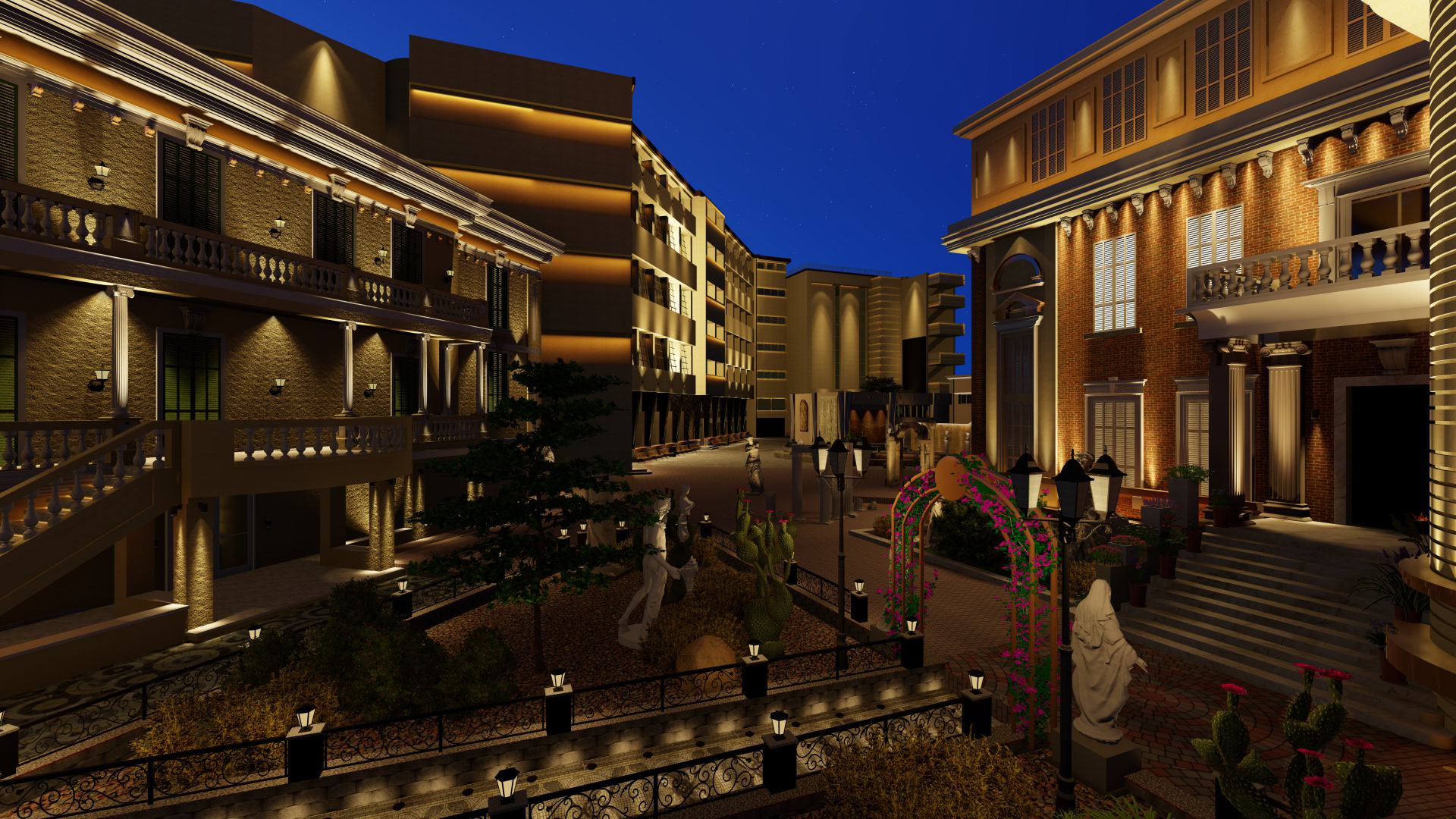 美术学院外立面照明设计丨埃及丨环境处理建筑系-17