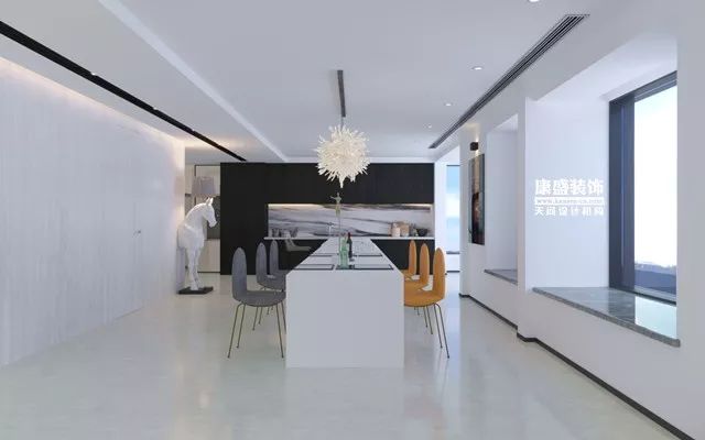 康盛装饰┃580㎡现代江景大宅 静谧美学空间-47