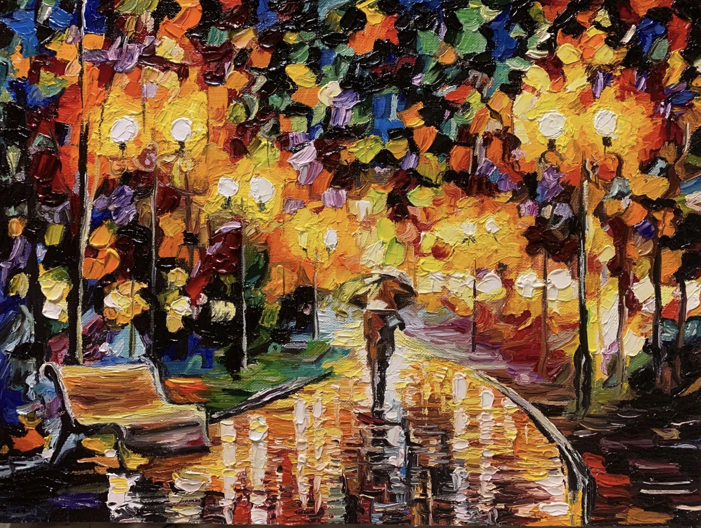 Autumn Impasto Art Series 6 Oil Paintings for Interior-5