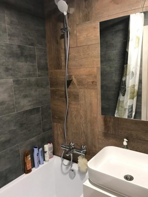 男士自制仿石木风格卫生间-12