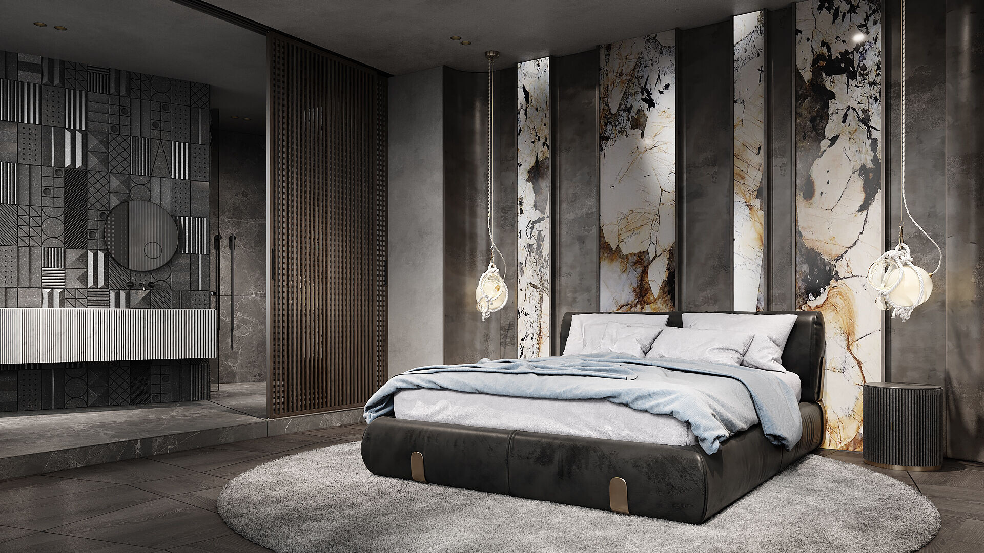 乌克兰极简黑公寓丨乌克兰基辅丨IQOSA-27