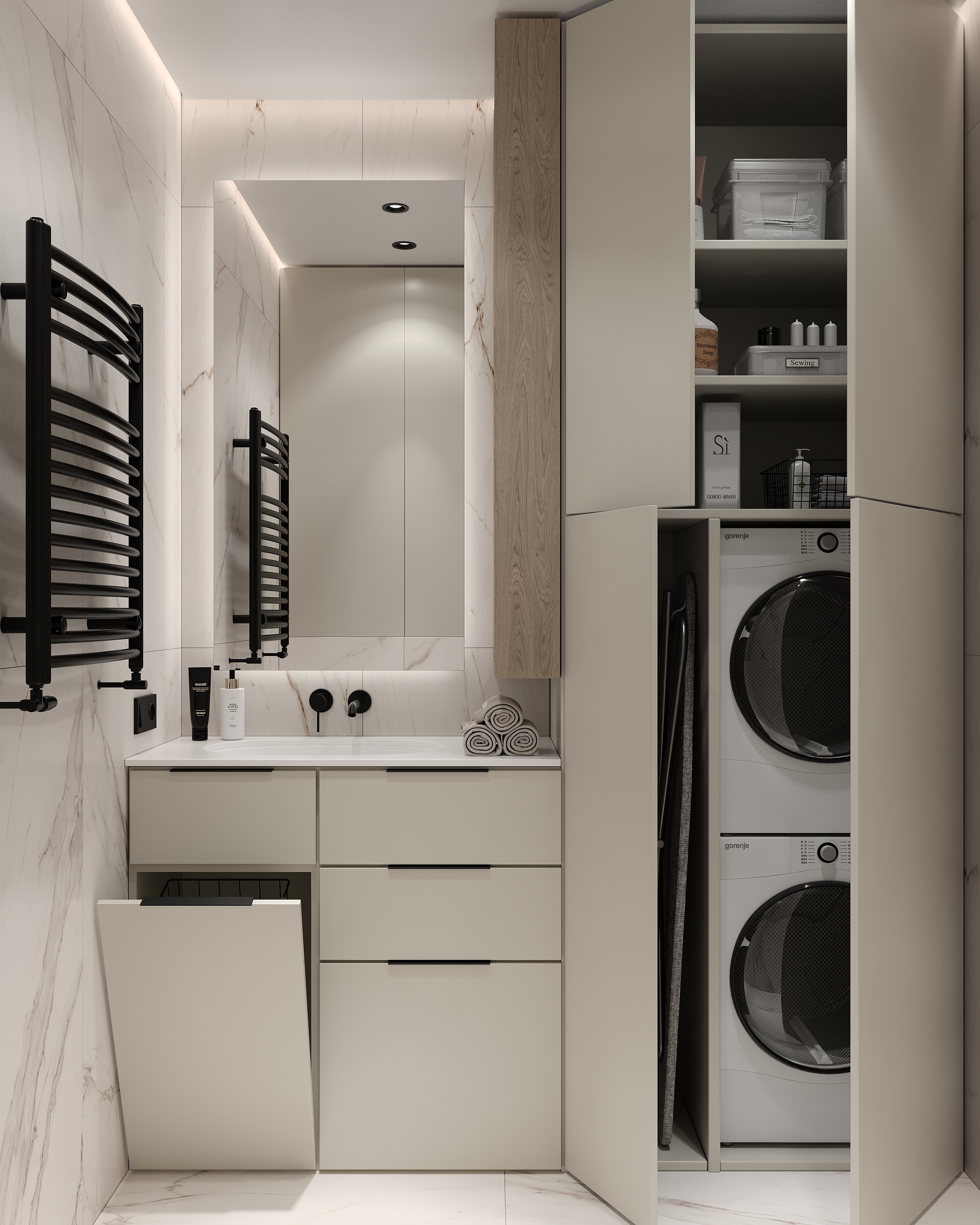 Modern apartment with a terracotta accent-18