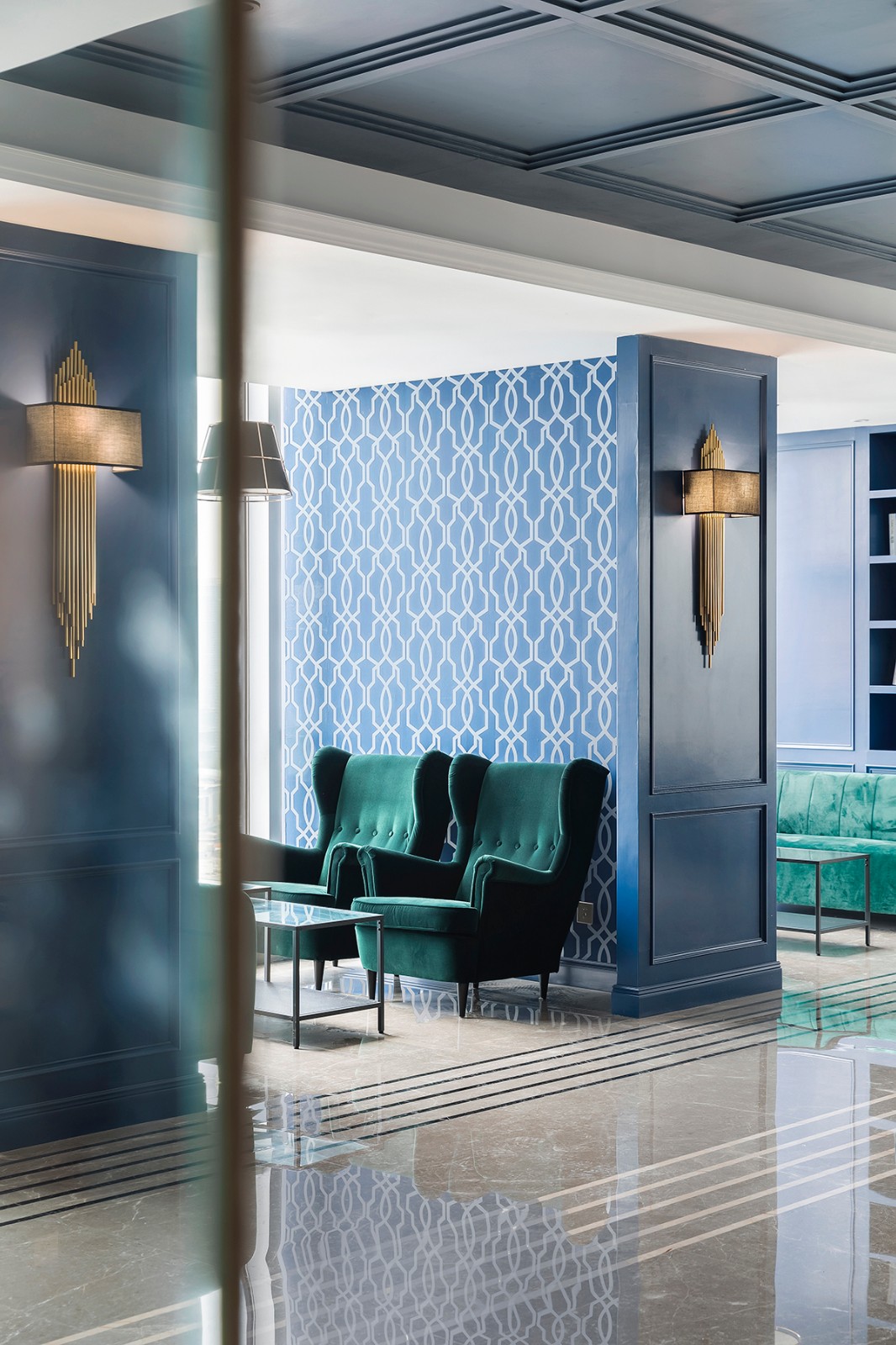 黄铜 复古蓝，营造现代精致空间  太合南方设计-29