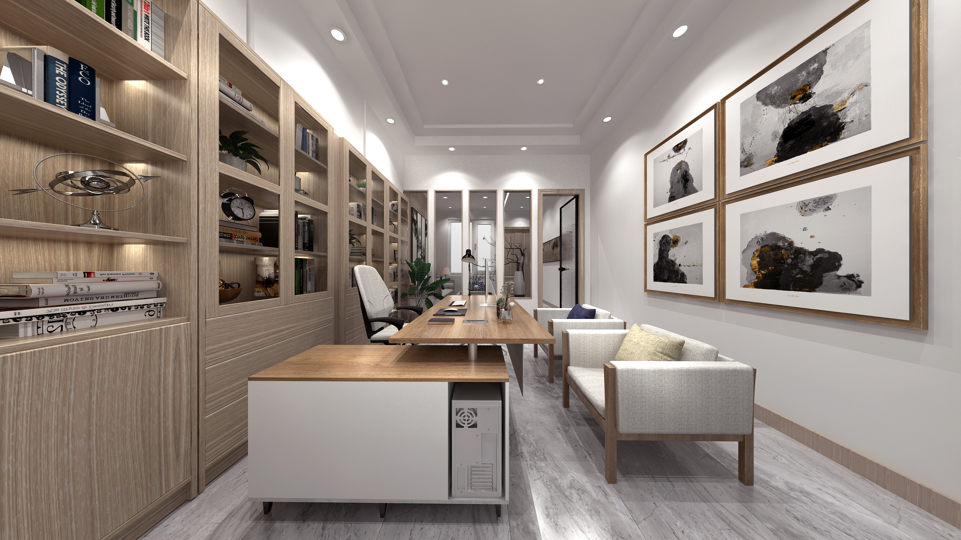 广西某学校办公室设计-1