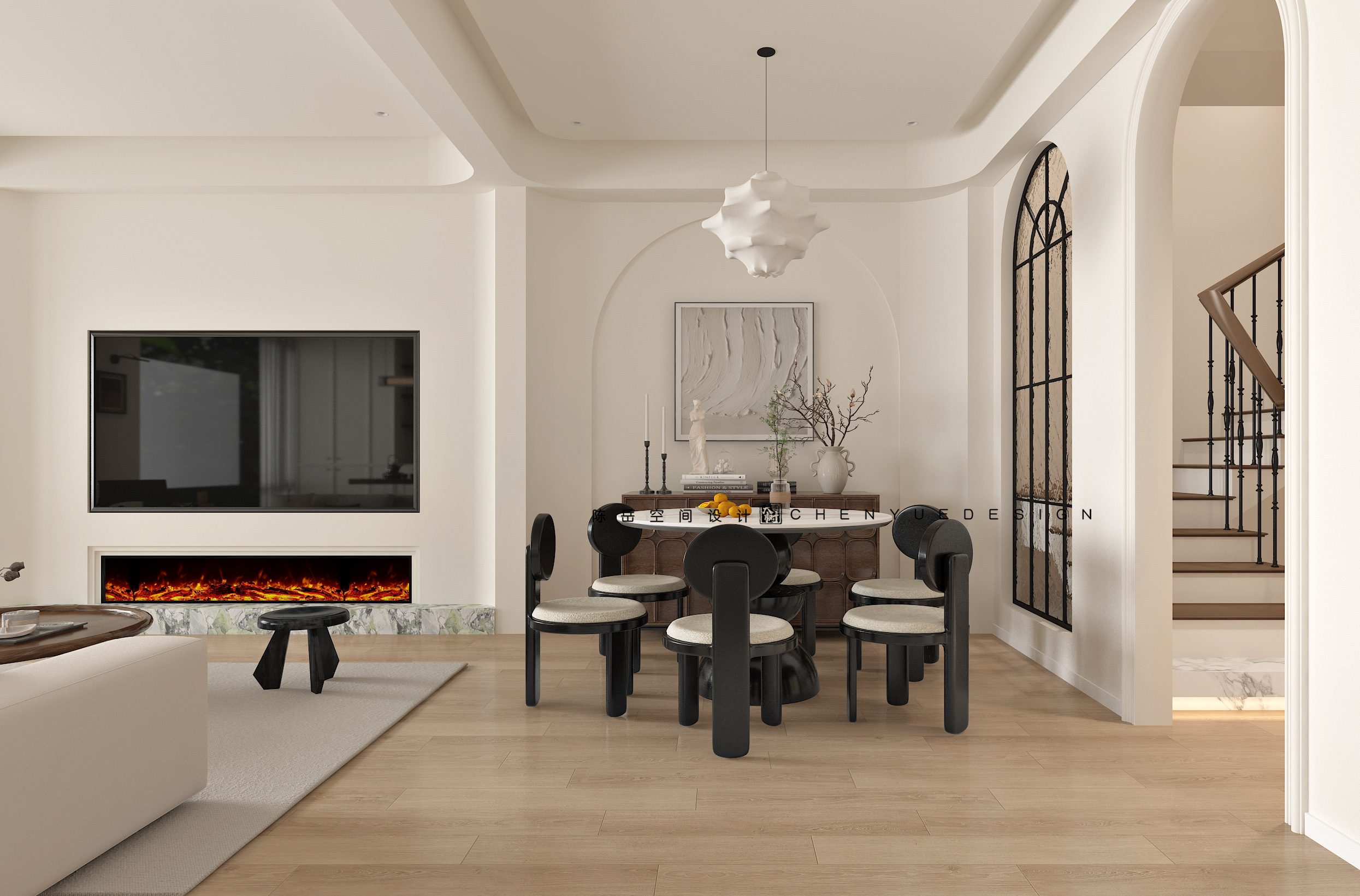 成都 人居越秀林语叠拼 200㎡ 法式休闲丨中国成都丨陈岳作品-9