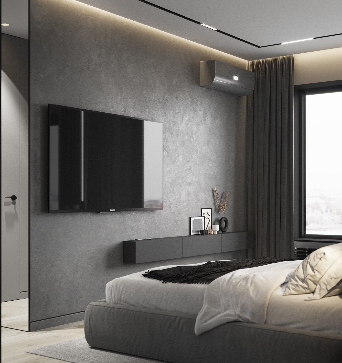 高级灰色系小空间公寓设计 超精致-19