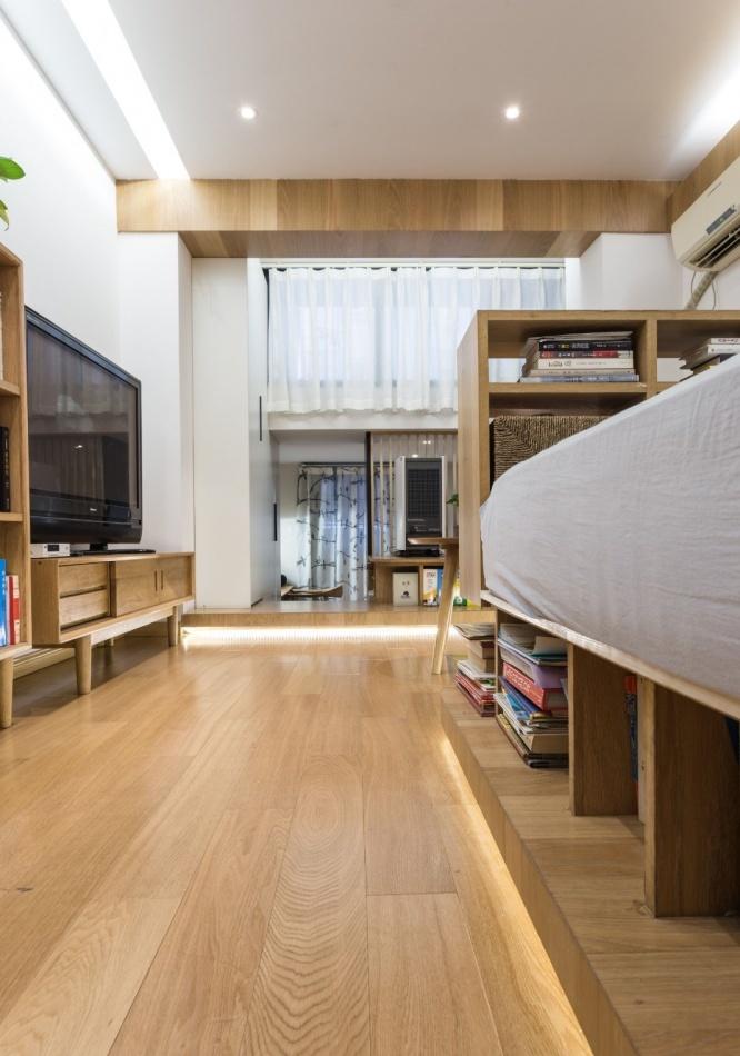 37㎡小户型魔法改造 | 卧室、客厅、书房、餐厅一应俱全-55