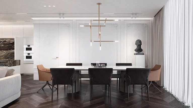 现代简约轻奢风格 | 混搭元素打造高级感大宅-3