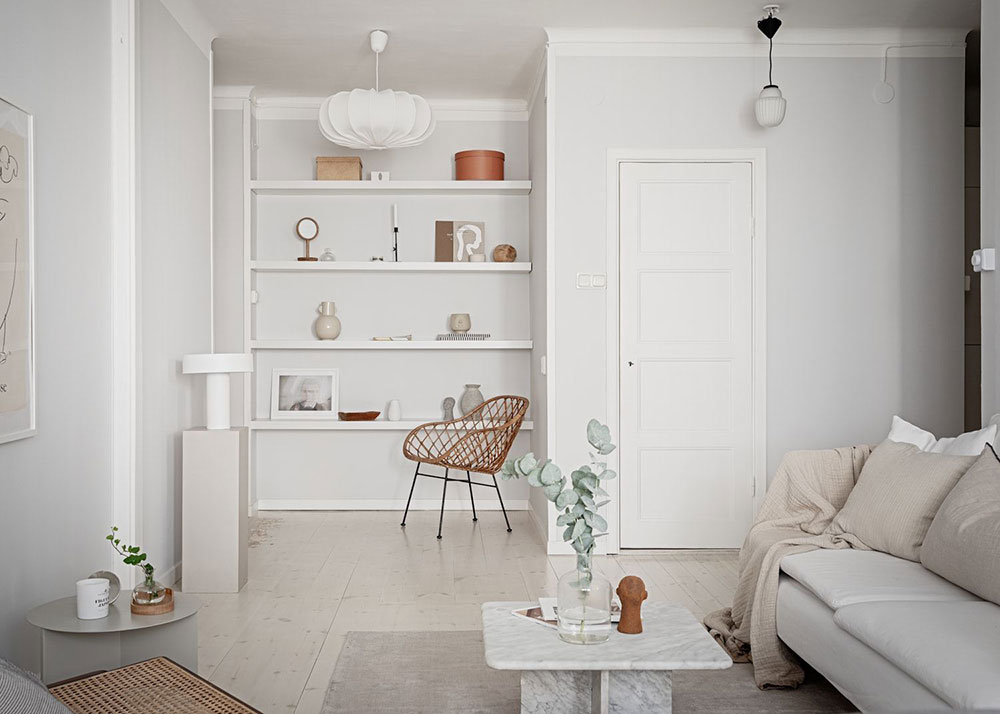 简约北欧风，45 平米小公寓变身时尚灵感空间-3