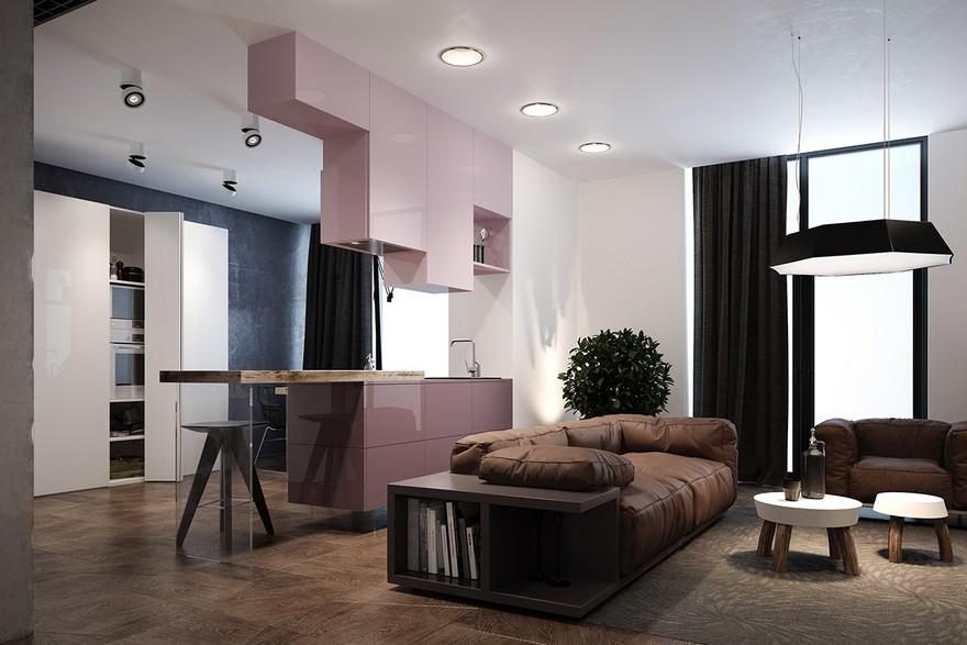 乌克兰基辅粉色公寓-0