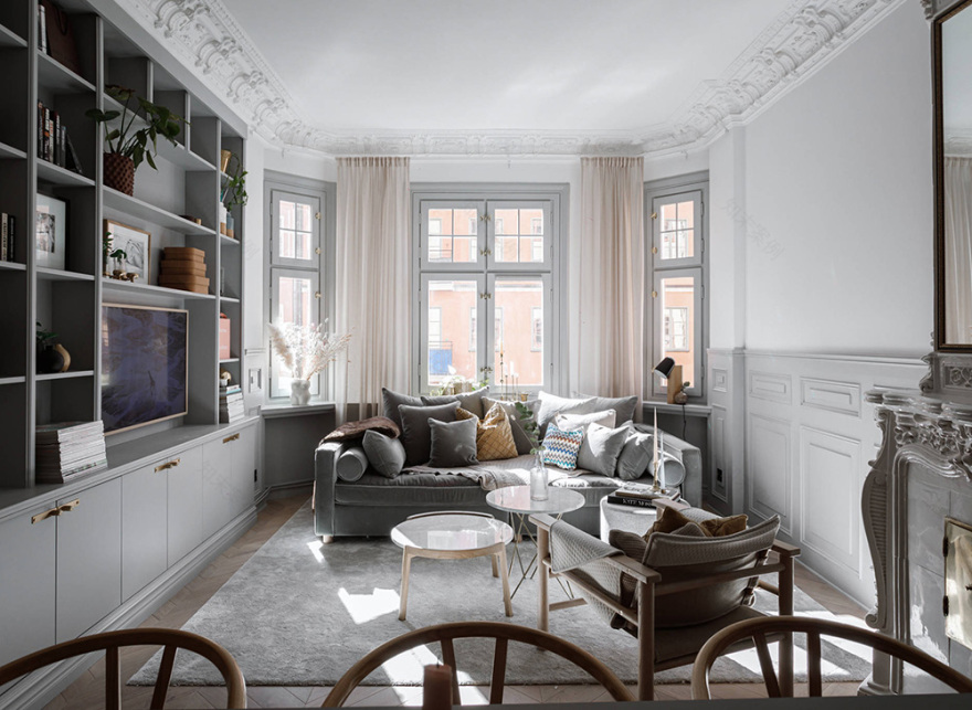 斯德哥尔摩经典公寓 | 古典与现代的完美融合-3