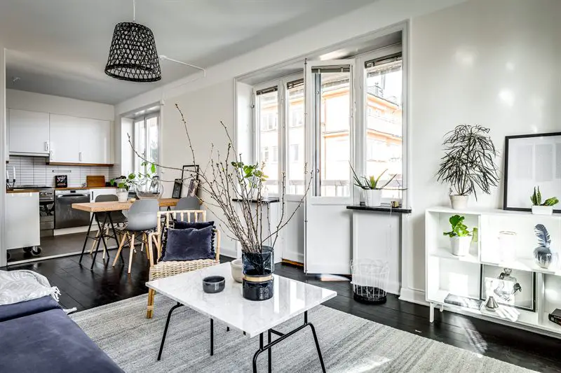 自然元素装点的瑞典城市公寓-3