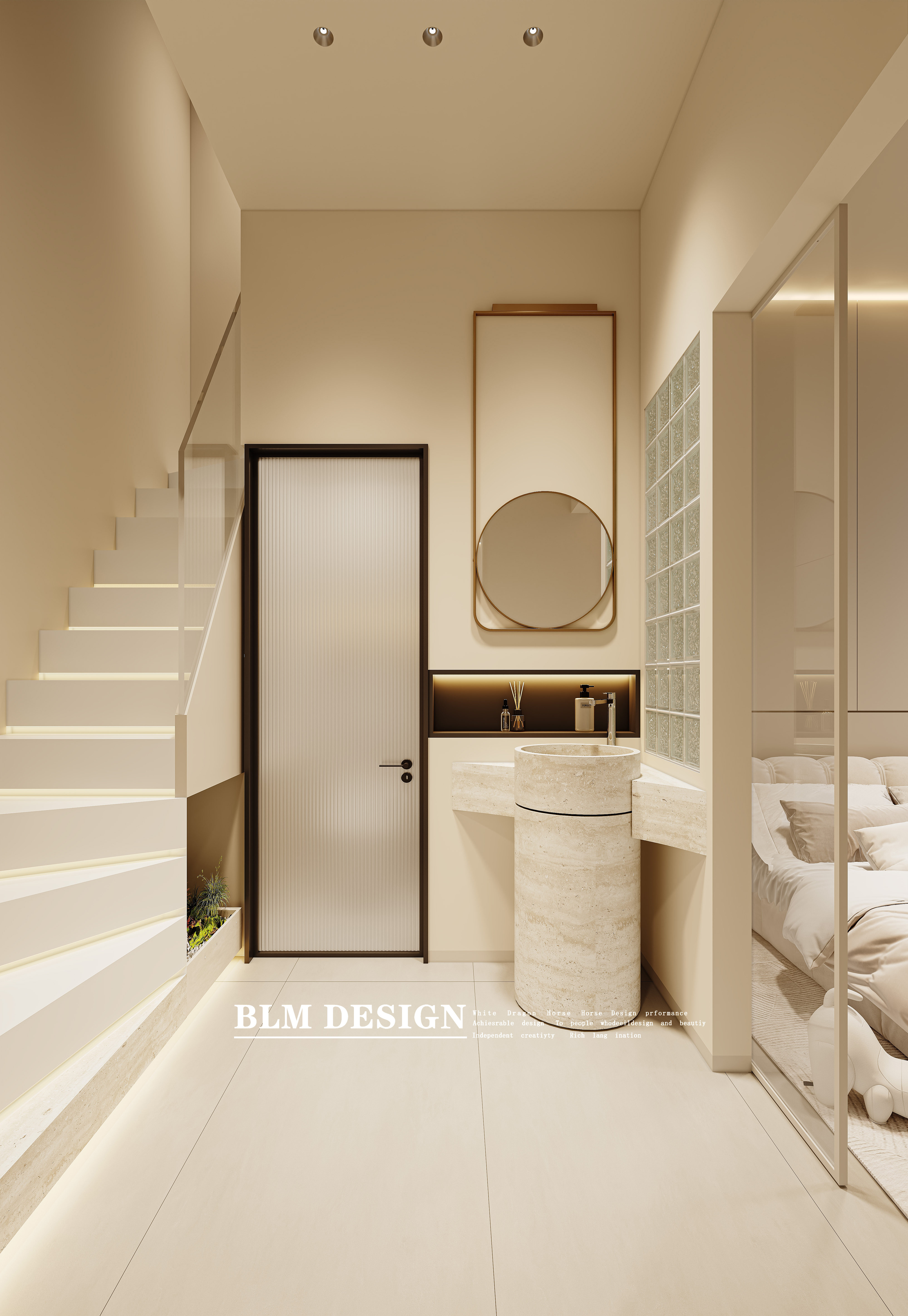 现代奶油家装效果图案例-5