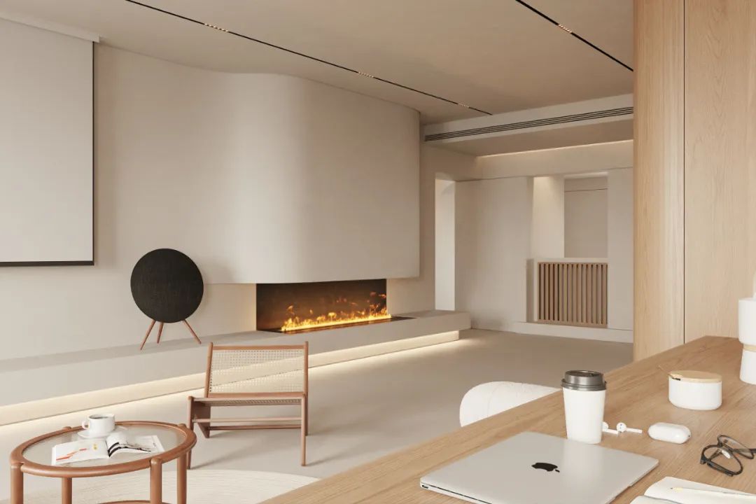 心灵归属之所，恣意的奶油系极简风 | 与空间设计-1