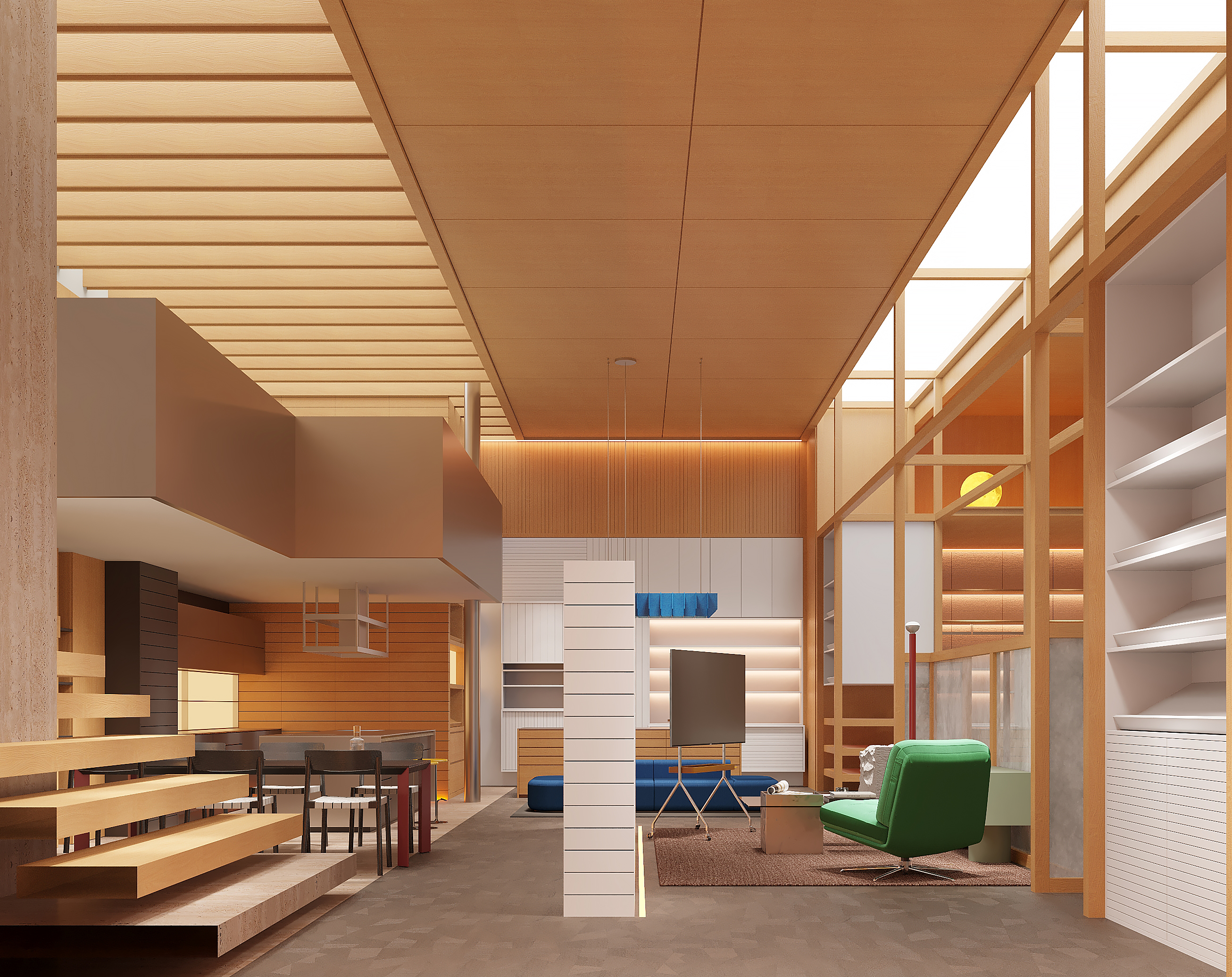 现代跃层定制展厅设计-8