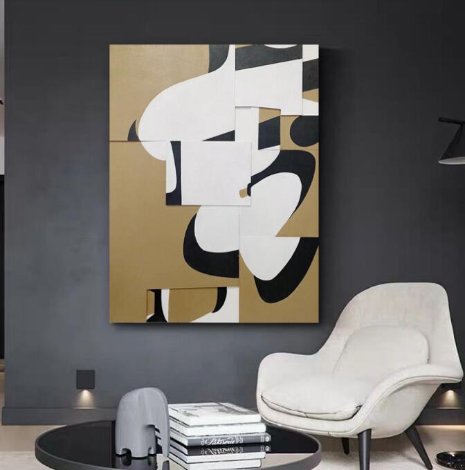 手工木头装置画马赛克艺术立体装饰画-8