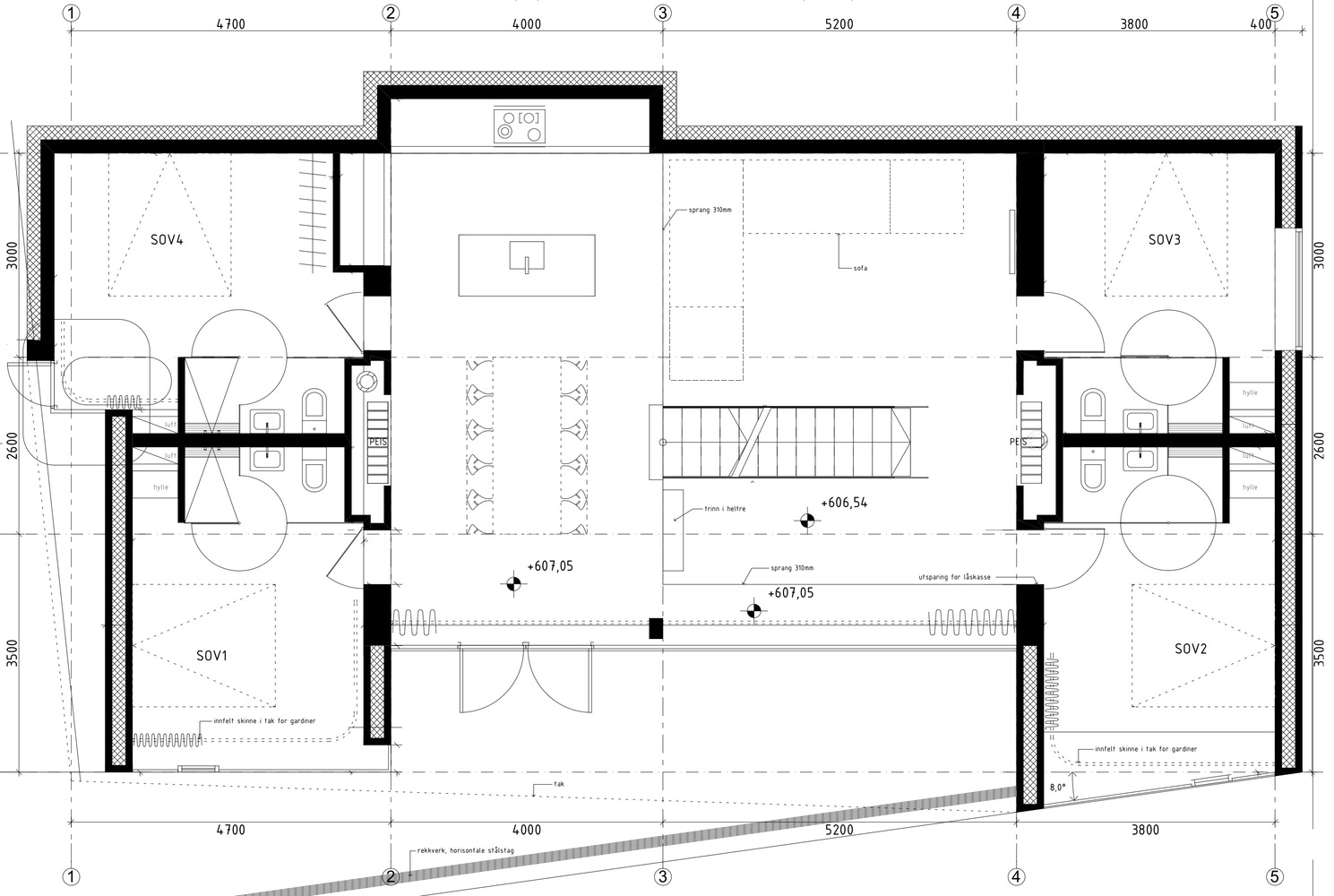 挪威滑雪胜地混凝土住宅，融入自然景观-39