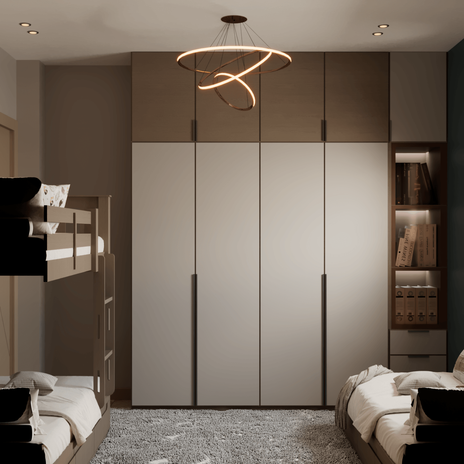 Space-Saving Kids Bedroom | Design for 3 Kids in 10 m²-29