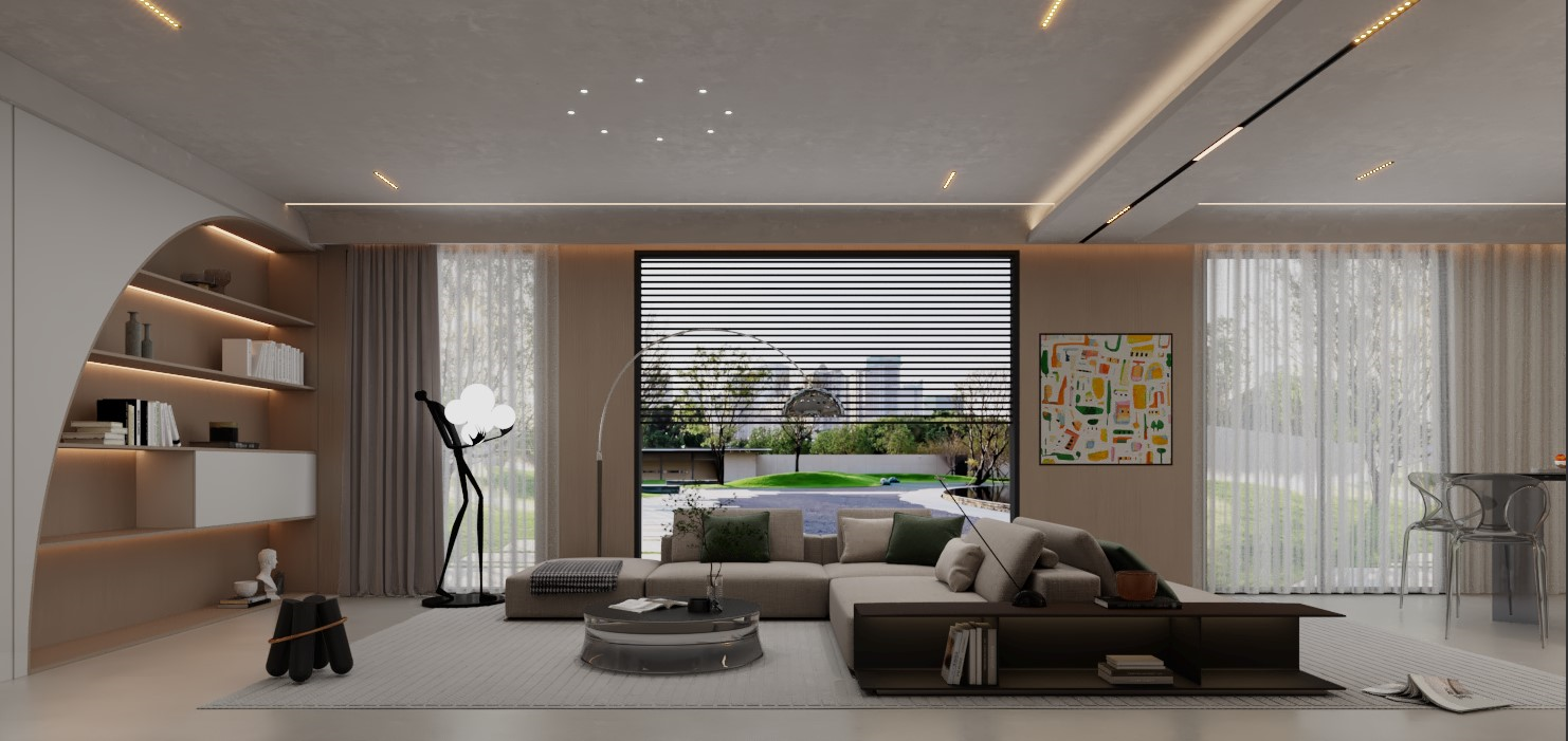  案例更新 300㎡上海别墅 现代奶油风-6