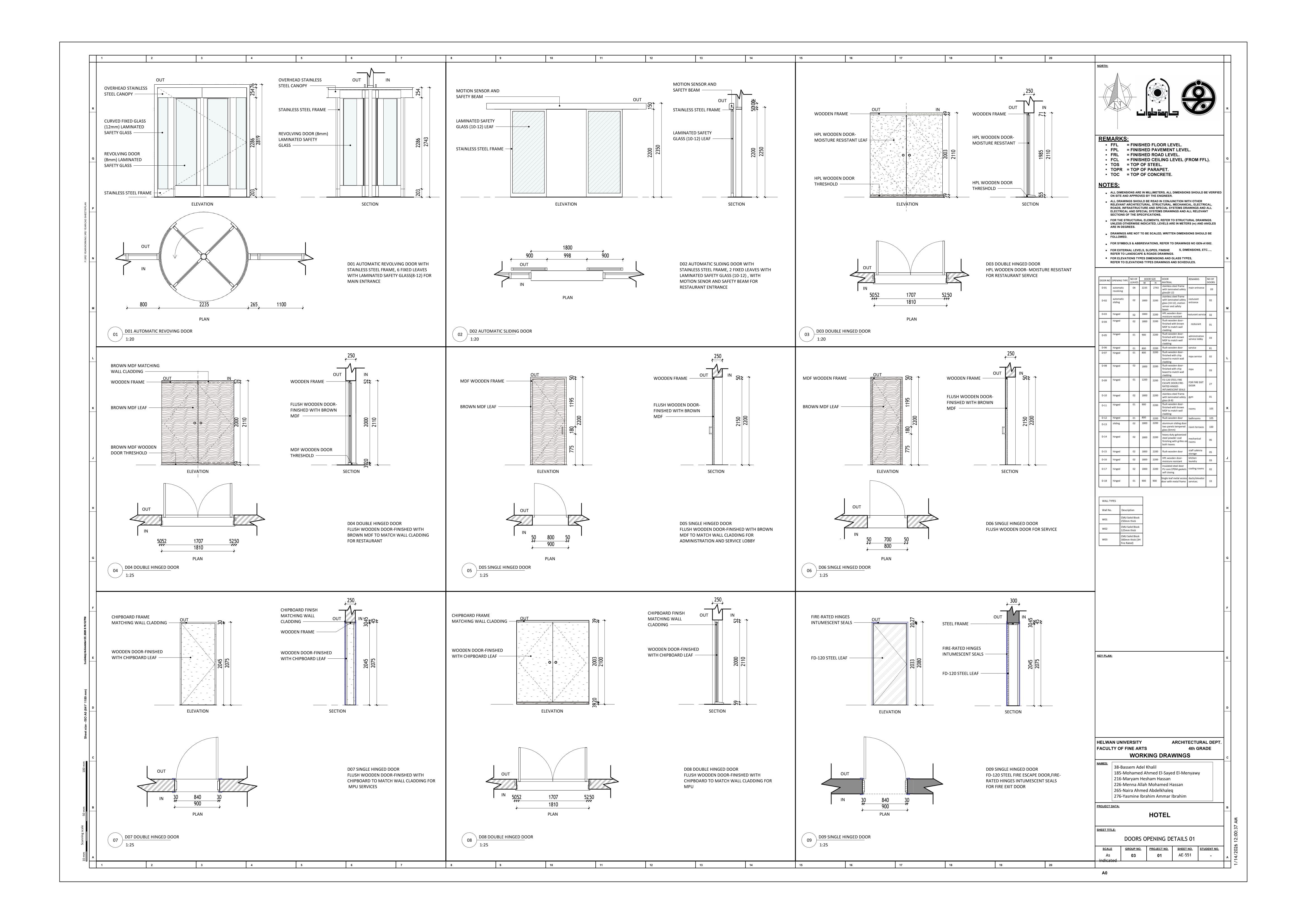 Blue Hotel | 3-Star Hotel Working Drawings-113