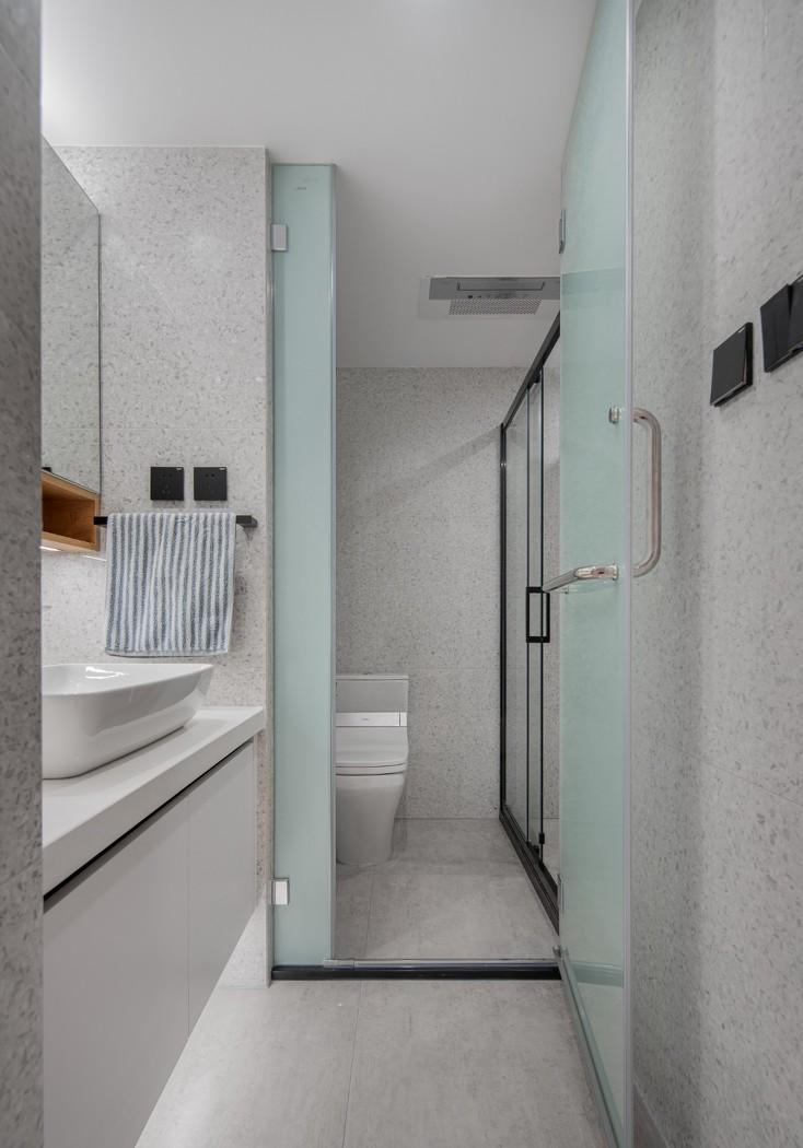 简约黑白灰,138㎡单身男士的现代家居设计-23