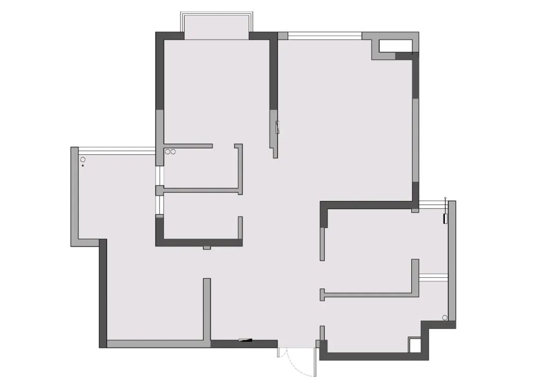 三室变两室,变出餐厨一体+吧台的梦想大House丨希雅室内设计-4