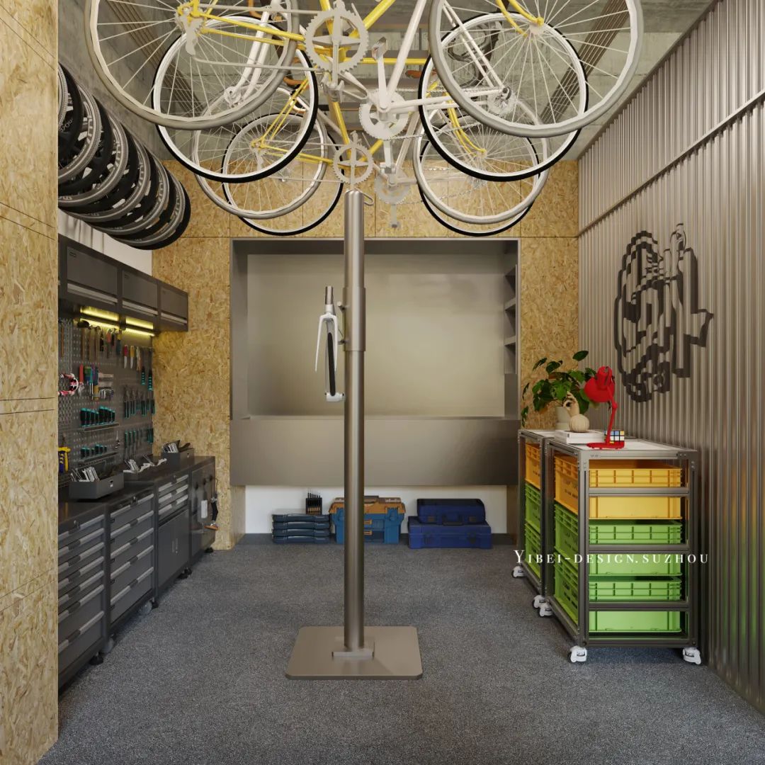 当海洋板与型材重塑自行车空间丨商业空间设计丨YIBEI DESIGN SUZHOU-12