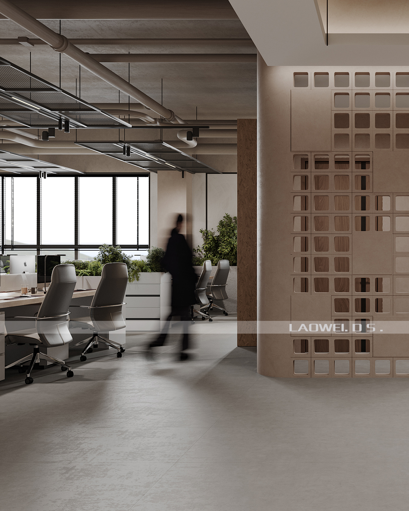 侘寂办公区渲染-3