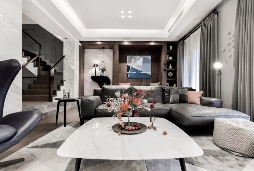 重庆 460㎡现代简约别墅 设计师蒋丹与刘霈婷的完美之作-6