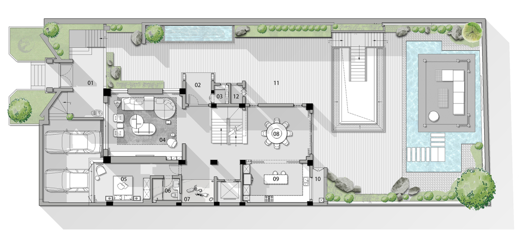 东方韵味 · 杰弗里·巴瓦式庭院设计的现代审美探索丨中国成都丨尚壹扬设计-84