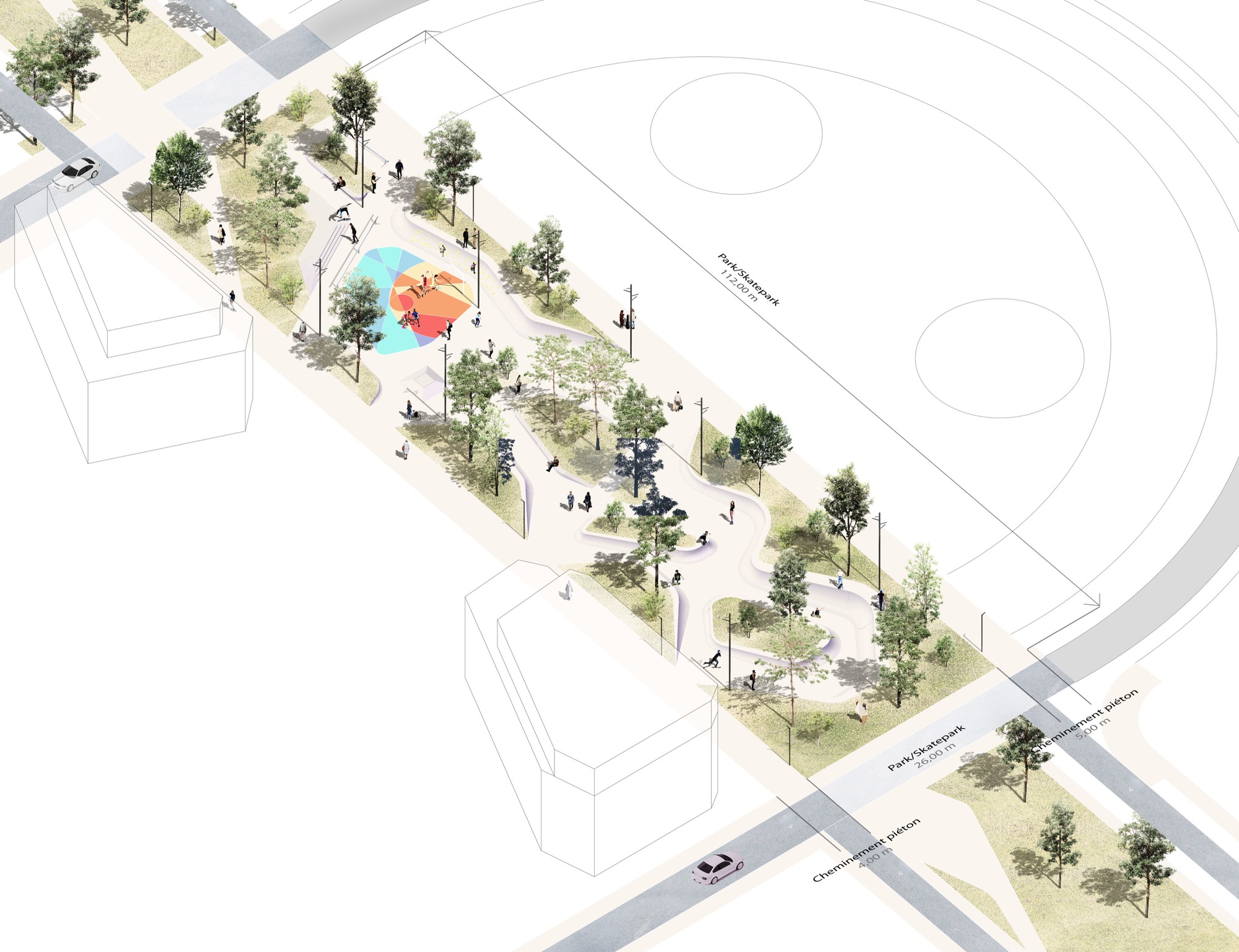 斯特拉普拉日滑板公园丨法国丨Espace Libre-12