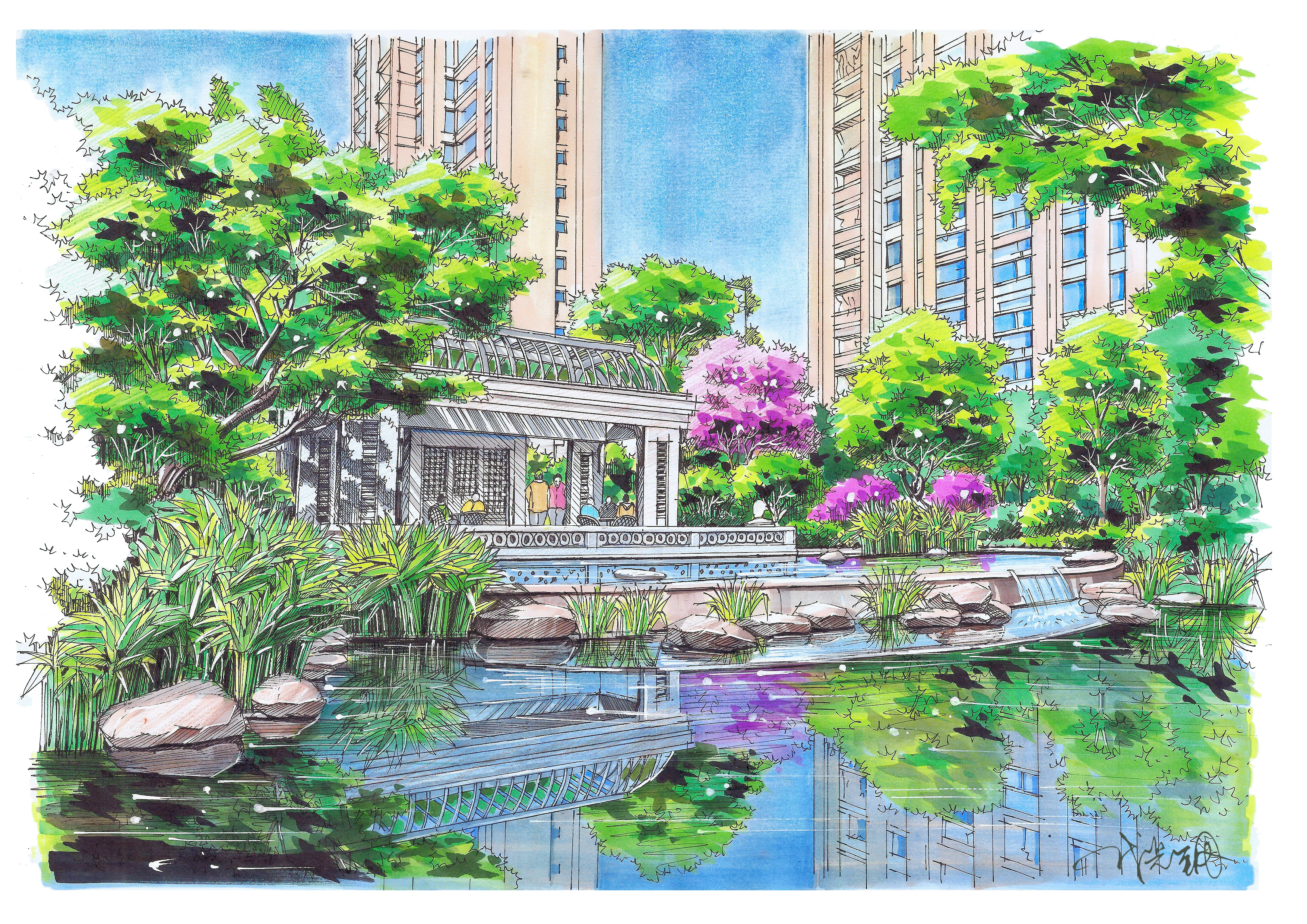 近期马克笔作品-7