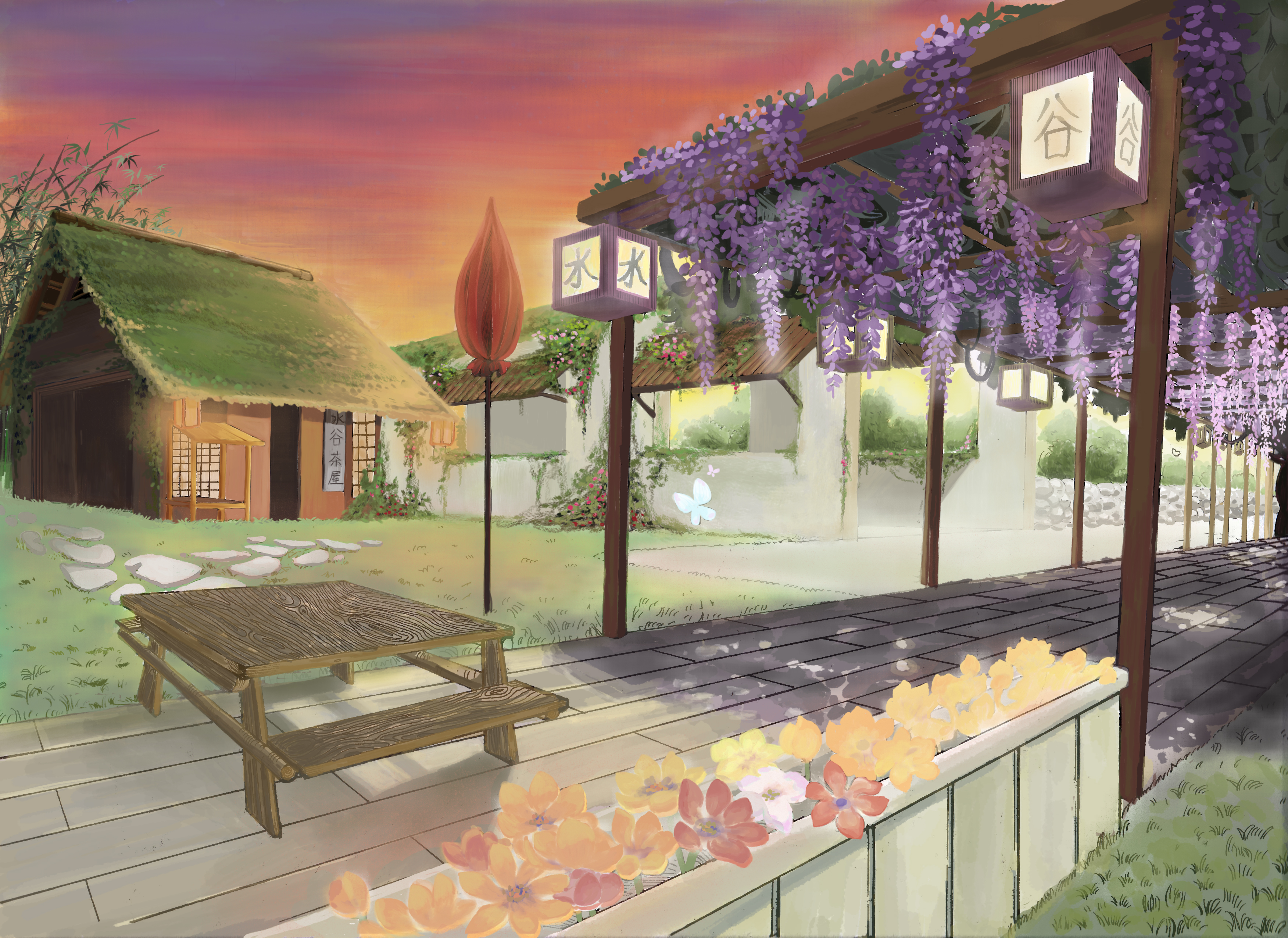 茶社空间设计 | 两点透视与马克笔的完美结合-9