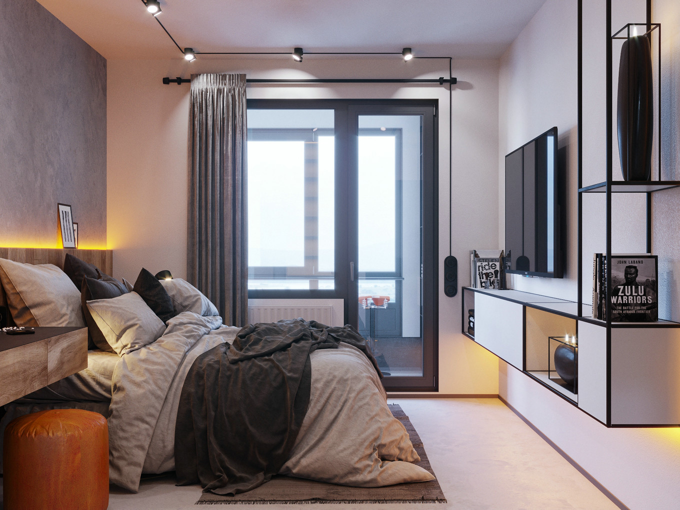 橙蓝双色打造惊艳空间，专业点评设计亮点-29