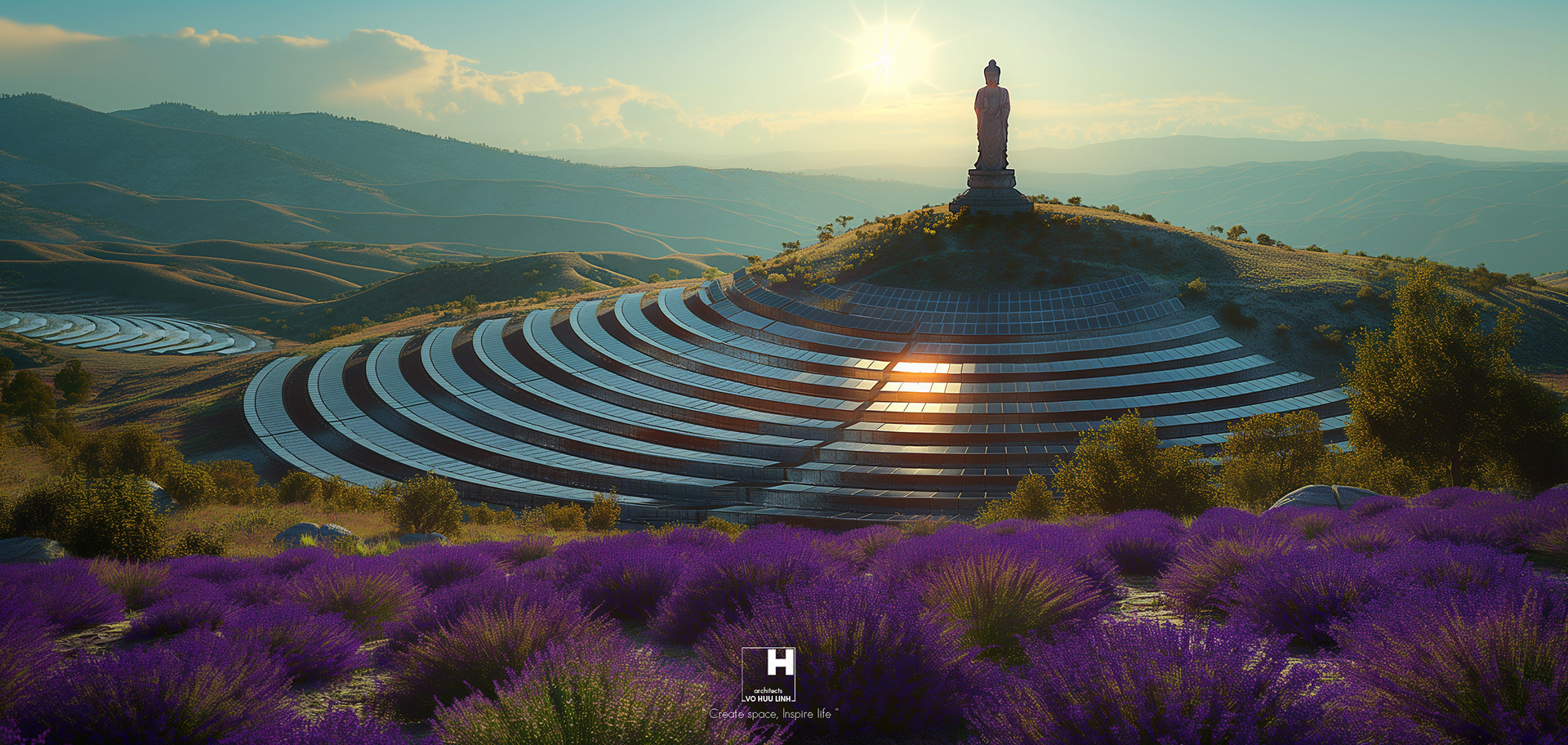 太阳能发电厂与精神旅游开发项目丨越南丨Vo Huu Linh Architects-18