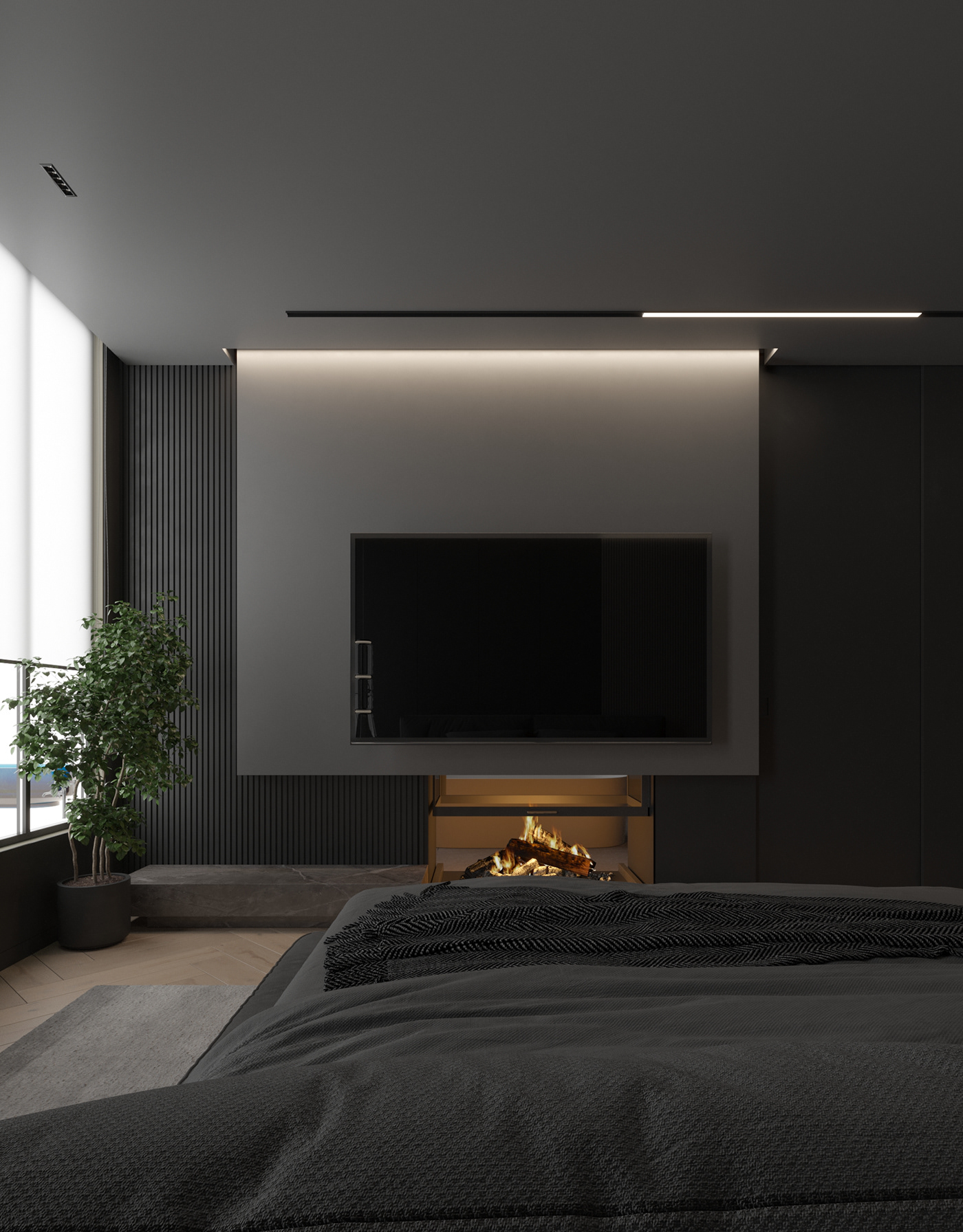 现代原木黑灰空间设计  高级有格调！-7