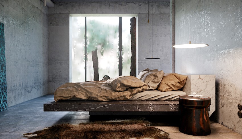 摩尔多瓦 175㎡灰黑石纹风 LOFT 公寓设计-11