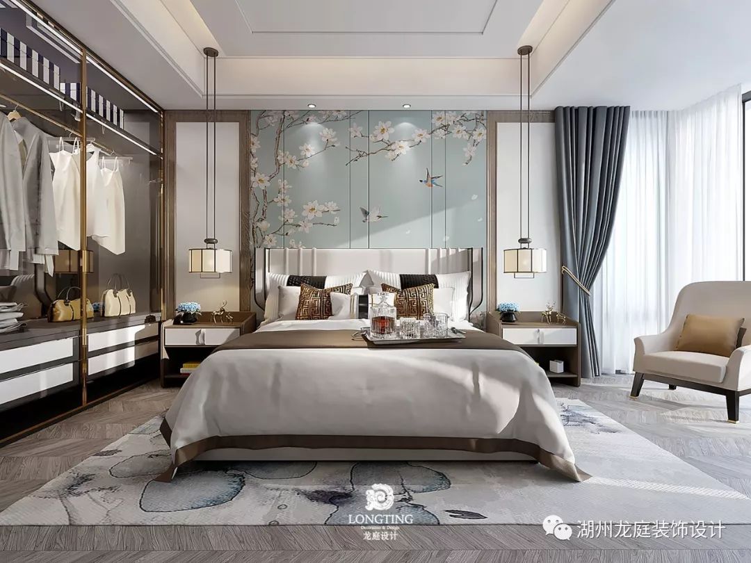 天际新中式--内敛禅意大家庭空间设计-46